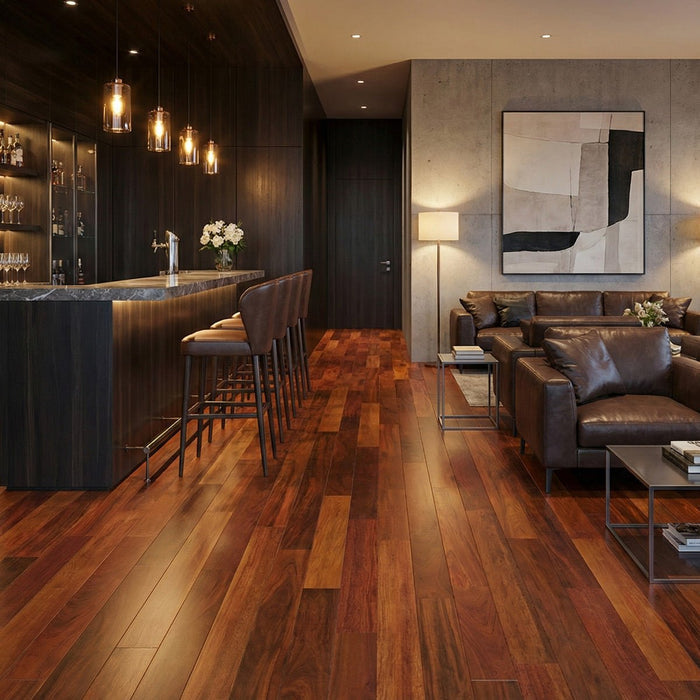 Ipe (Brazilian Walnut) Solid Flooring 0.75″ x 4″ Prefinished Satin, $7.45/sqft - Advantage Lumber