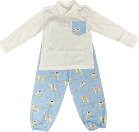 James & Lottie Carter Pant Set-Puppy Dog Tails