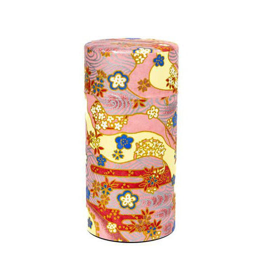 Japanese Tea Canister - Pink Floral - Accessories - Full Leaf Tea Company