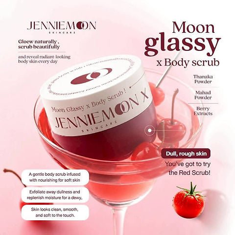 Jennie Moon Glassy x Body Scrub 300g مقشر الجسم جيني مون غلاسي - Princess Cosmetics Qatar