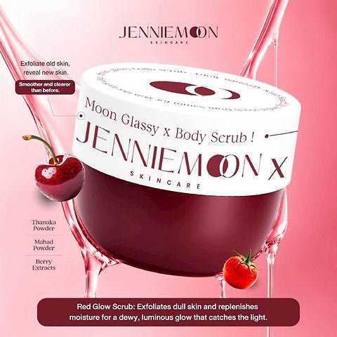 Jennie Moon Glassy x Body Scrub 300g مقشر الجسم جيني مون غلاسي - Princess Cosmetics Qatar