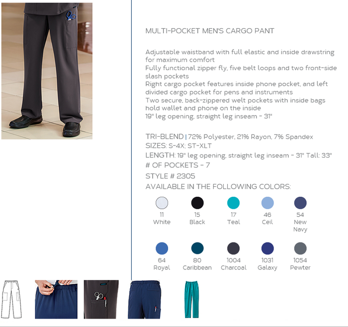 Jockey 2305 Multi-Pocket "Men's Everything Pant