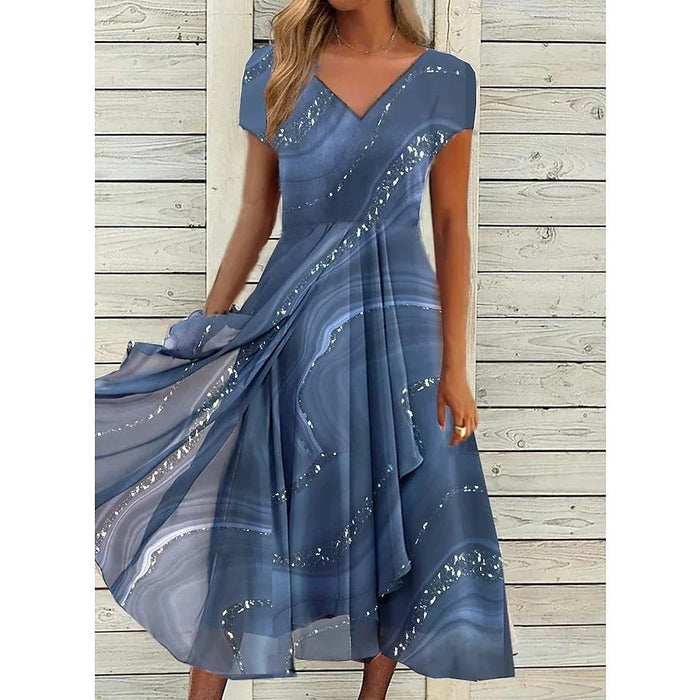 Josephine | Elegant V-Neck Midi Dress