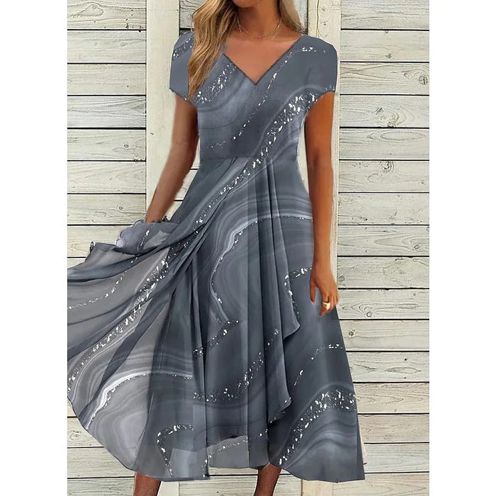 Josephine | Elegant V-Neck Midi Dress
