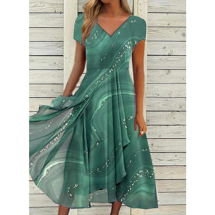 Josephine | Elegant V-Neck Midi Dress