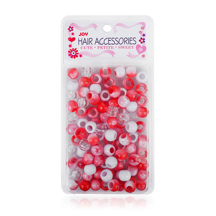 Joy #01914 Round Beads X Large [Red 2 Tone Mix]
