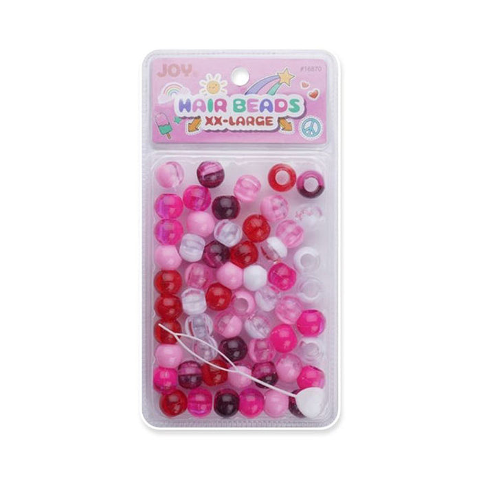 Joy #16870 Round Beads 2 Tone [Xx Large] [Pink Assorted Color]