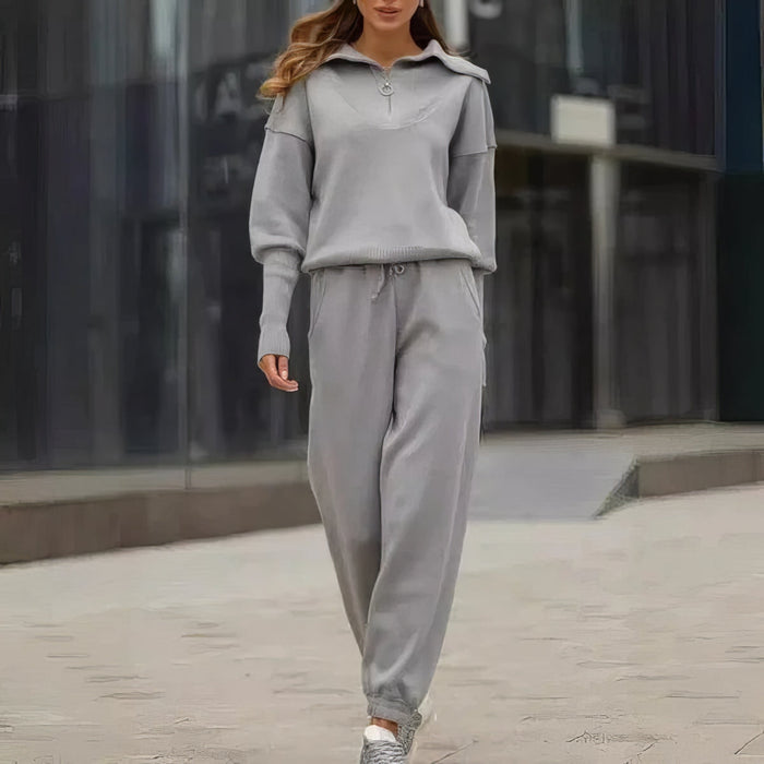 Juliet relaxed two-piece lounge set shown in a neutral solid color