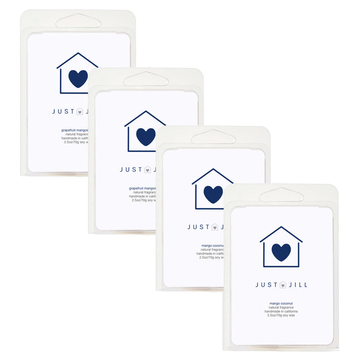 Just Jill Split Mango Coconut/Grapefruit & Mangosteen Wax Melts (4 Pack)
