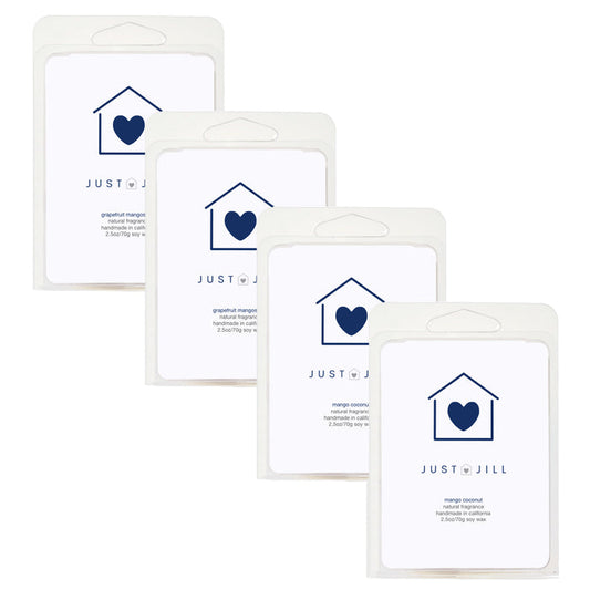 Just Jill Split Mango Coconut/Grapefruit & Mangosteen Wax Melts (4 Pack)