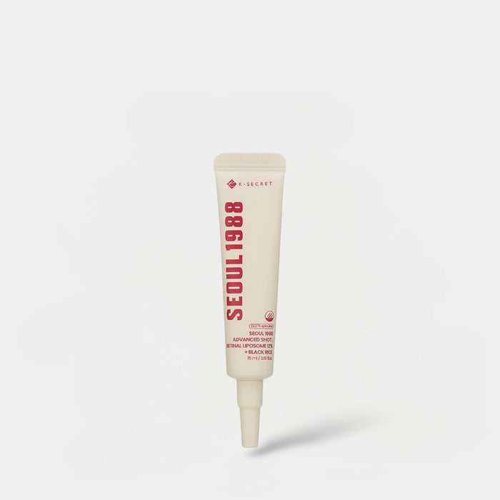 K - Secret Seoul 1988 Advanced Shot: Retinal Liposome 12% + Black Rice 15ml كي سيكريت سيول 1988 جرعة متقدمة: ليبوسوم شبكي 12% + أرز أسود - Princess Cosmetics Qatar