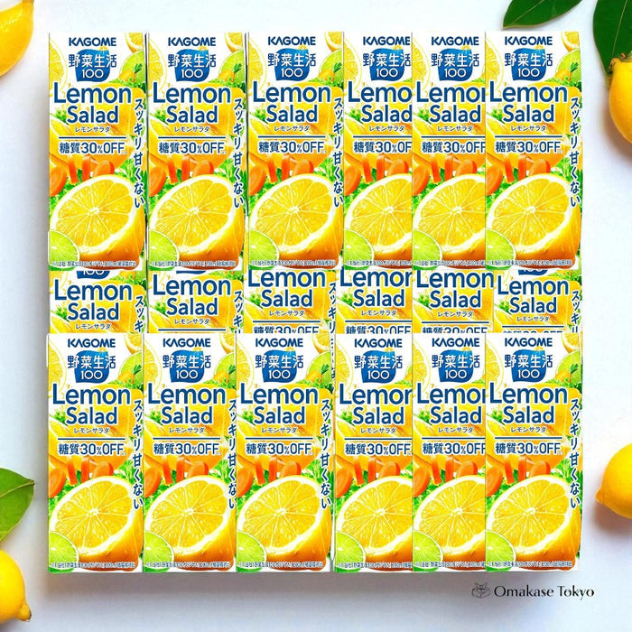 Kagome Veggie Drink 100 Lemon Salad 24 Bottles