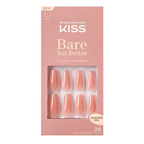 Kiss Bare But Better Trunude Nail Shades Sculpted Nail 28 Nails - ikatehouse