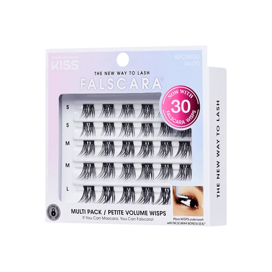 KISS FALSCARA Multi Pack Petite Volume Wisps رموش صناعية طرفية لزيادة الكثافة