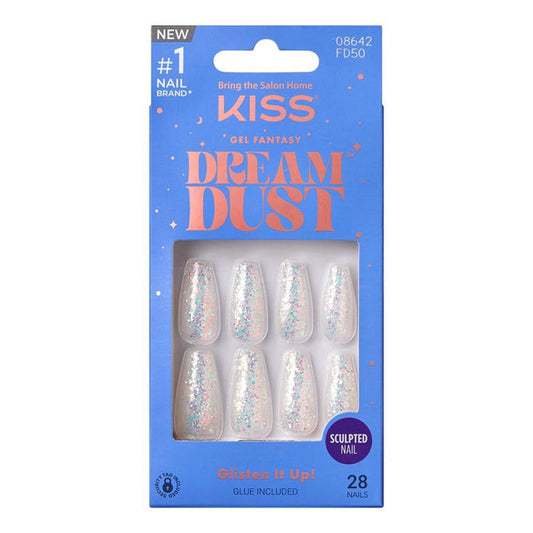 Kiss Gel Fantasy Dreamdust 28 Nails - ikatehouse