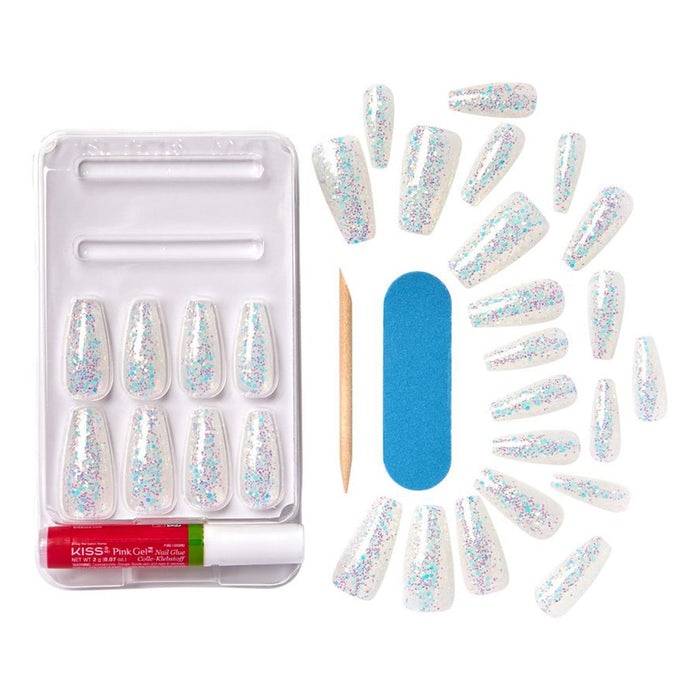Kiss Gel Fantasy Dreamdust 28 Nails - ikatehouse