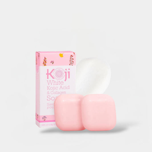 Koji White Kojic Acid & Collagen Skin Brightening Soap (2 Bars x 80g) صابون كوجي وايت لتفتيح البشرة بحمض الكوجيك والكولاجين