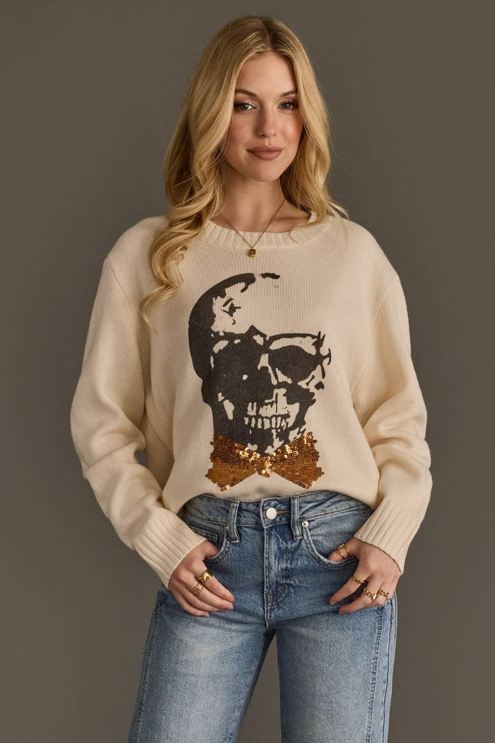 Large Skull Sweater / Ivory