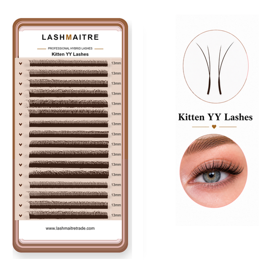 LASHMAITRE Dark Brown Kitten YY Lashes 16 row product image