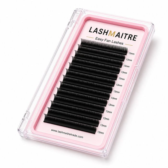 LASHMAITRE Easy Fan Lashes 0.05mm 45 degree curl and fiber detail