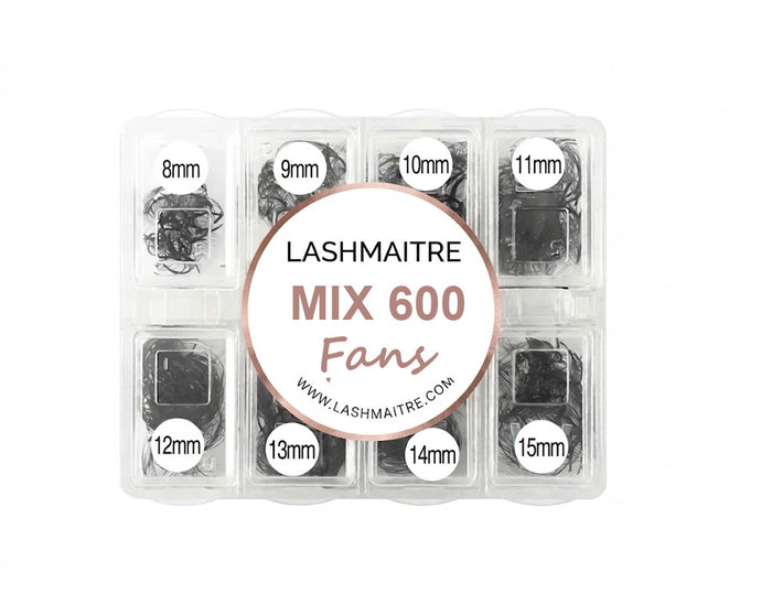 LASHMAITRE Mixed Length Loose Premade Fans - 600 Fans main product photo