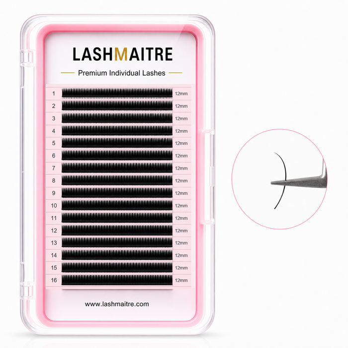 LASHMAITRE Premium Volume Individual Lash Extensions 0.03mm 16 row 12mm product image
