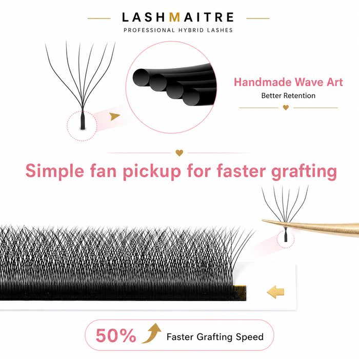 LASHMAITRE W Shape 6D Premade Volume Fan Lashes product detail
