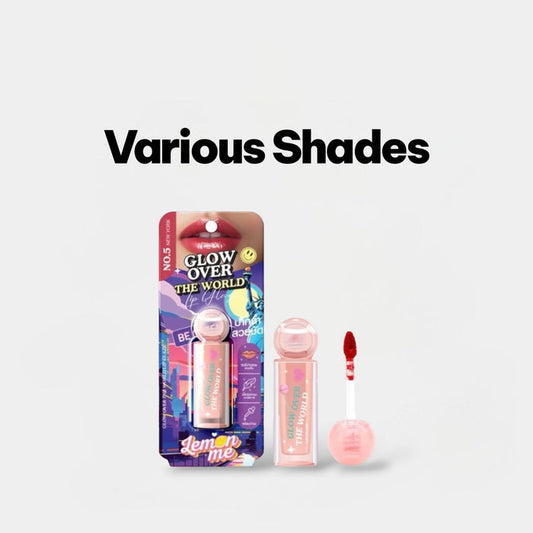 Lemon Me Glow Over The World Lip Glaze 3.8g ملمع شفاه ليمون مي جلو أوفر ذا وورلد - Princess Cosmetics Qatar