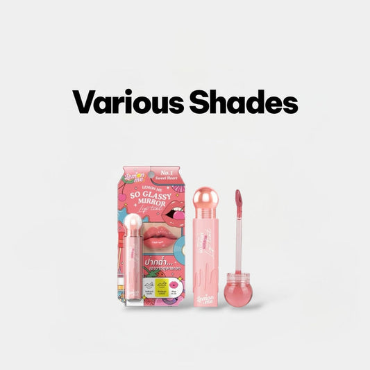 Lemon Me So Glassy Mirror Lip Tint 3.2g ليمون مي سو، مرطب شفاه لامع - Princess Cosmetics Qatar