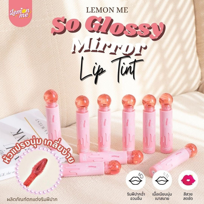 Lemon Me So Glassy Mirror Lip Tint 3.2g ليمون مي سو، مرطب شفاه لامع - Princess Cosmetics Qatar
