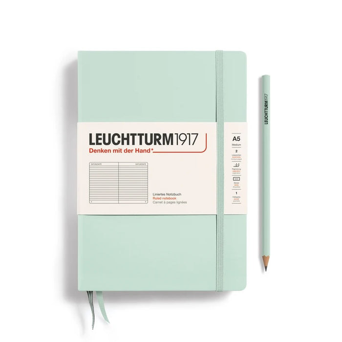 LEUCHTTURM1917 Hardcover Ruled Notebook - A5, Mint Green