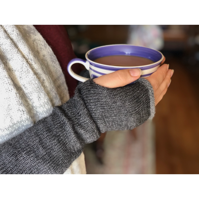 Long Alpaca Fingerless Gloves