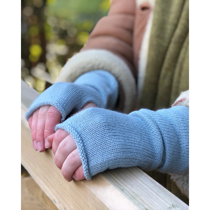 Long Alpaca Fingerless Gloves