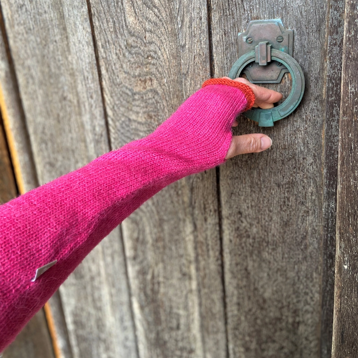 Long Alpaca Fingerless Gloves