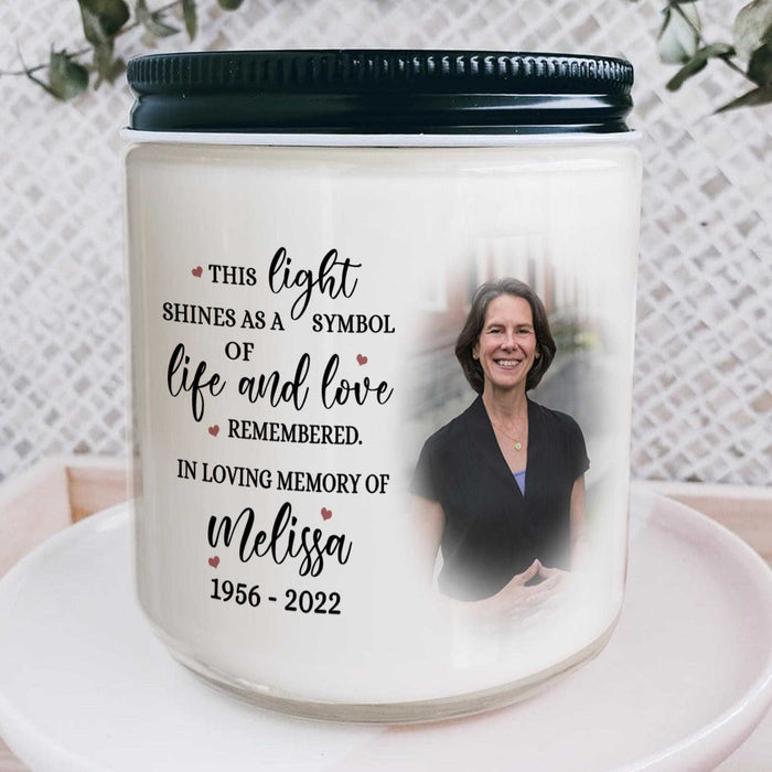 Loss Of Mother Sympathy Candle, Memorial Candle Mothers Day Gift, Personalized Photo Candles, Custom Candle Mom In Heaven