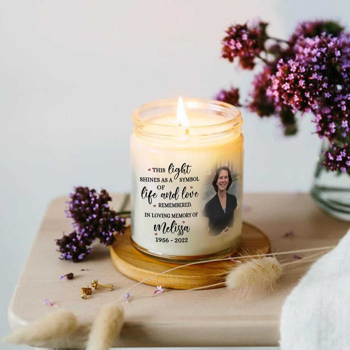Loss Of Mother Sympathy Candle, Memorial Candle Mothers Day Gift, Personalized Photo Candles, Custom Candle Mom In Heaven