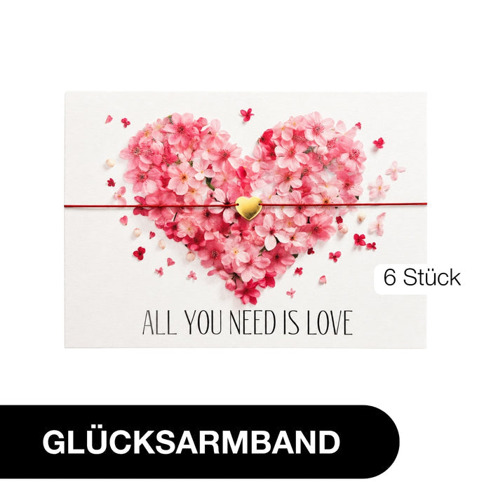 LOVE CARD WUNSCHARMBAND 6er Pack