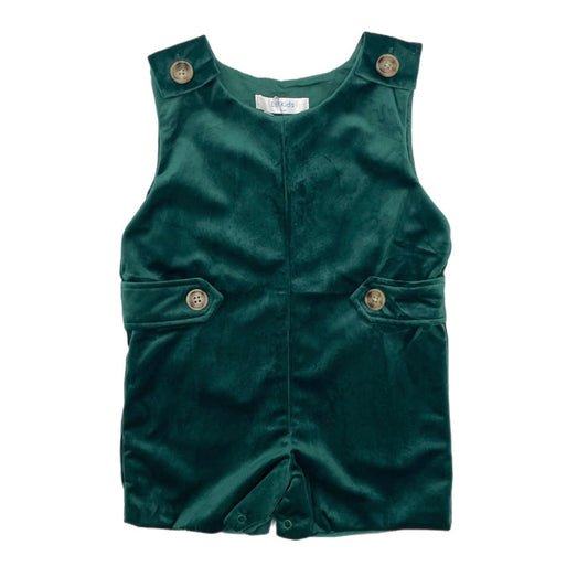 Lulu Bebe Pete Velvet Boy Shortall-Green