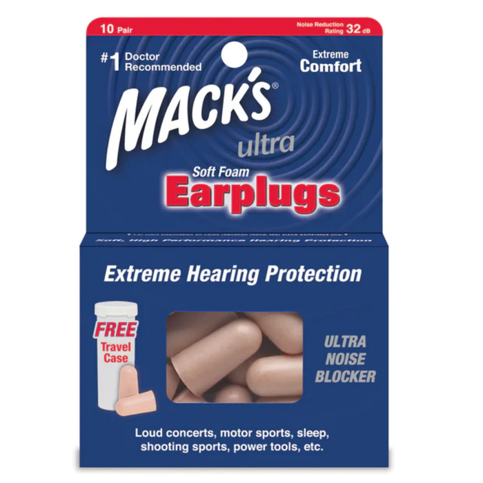 Macks Ultra Soft Foam Earplugs | NRR 32