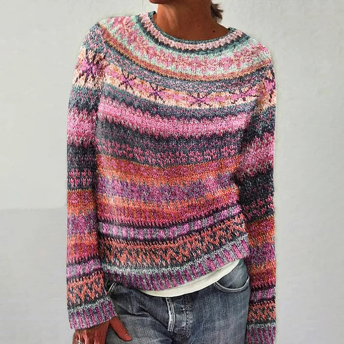 Madison handmade Icelandic-style patterned women's sweater