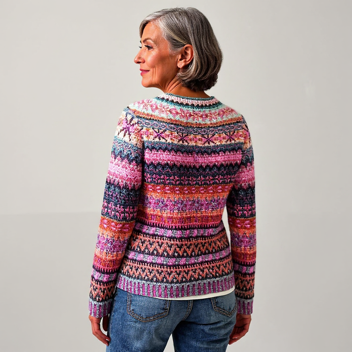 Madison handmade Icelandic-style patterned women's sweater