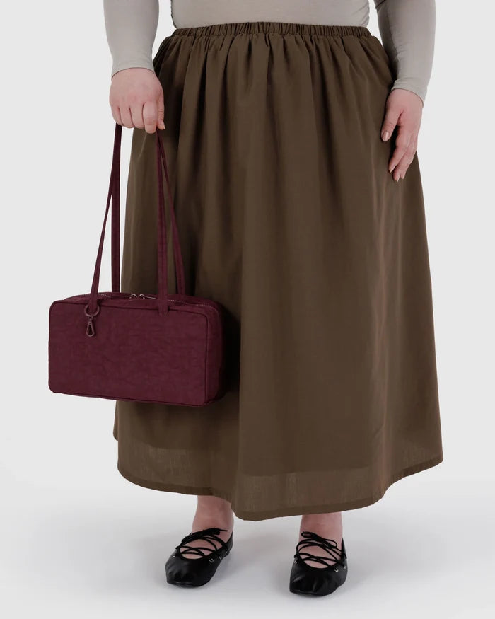 Mahogany Small Nylon Bowler Bag