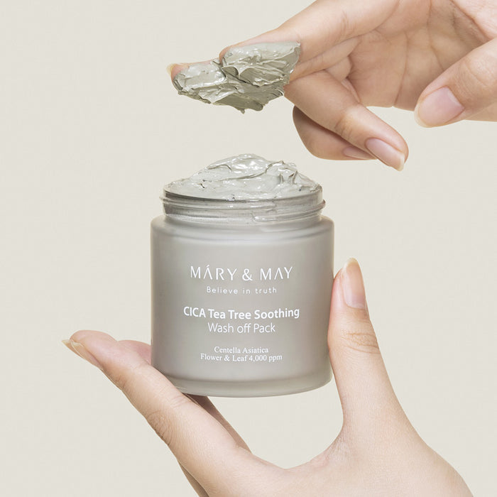 MARY & MAY Believe In Truth Cica Tea Tree Soothing Wash Off Pack باك واش اوف للبشرة