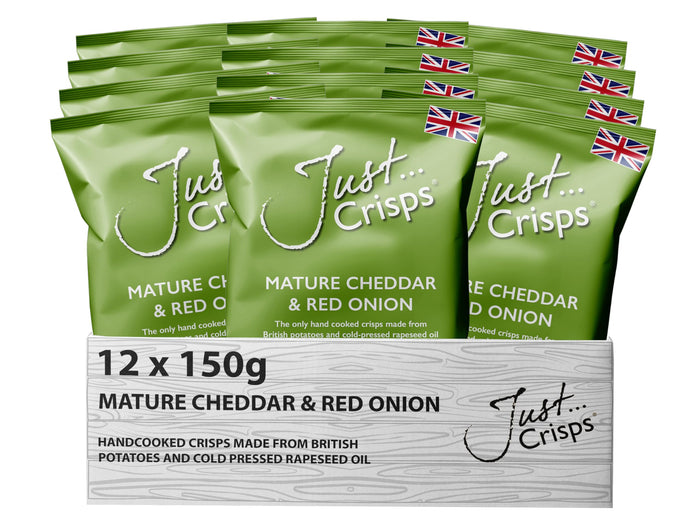 Mature Cheddar and Red Onion Crisps 150g (Case of 12)