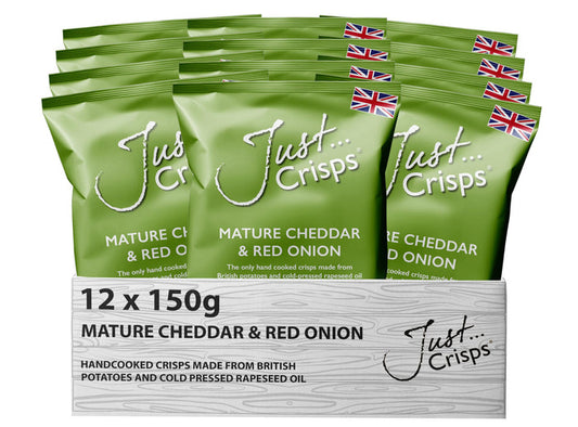 Mature Cheddar and Red Onion Crisps 150g (Case of 12)