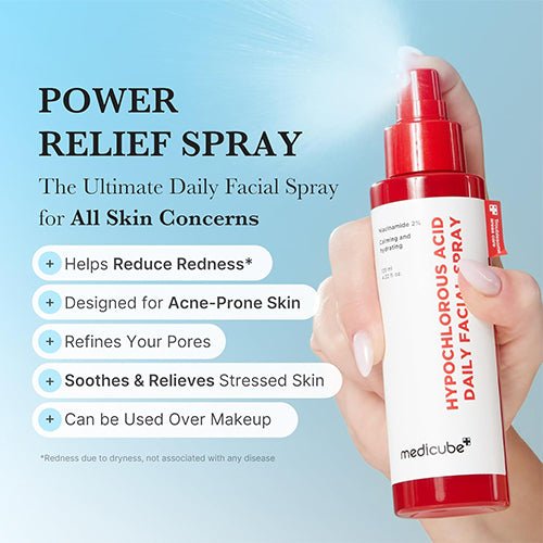 Medicube Hypochlorous Acid Daily Facial Spray 125ml بخاخ الوجه اليومي بحمض الهيبوكلوروس من ميديكوب - Princess Cosmetics Qatar