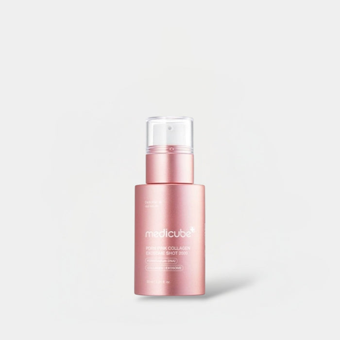 Medicube PDRN Pink Collagen Exosome Shot Serum 7500 30ml حقنة إكسوسوم الكولاجين الوردي من ميديكيوب PDRN 7500 - Princess Cosmetics Qatar