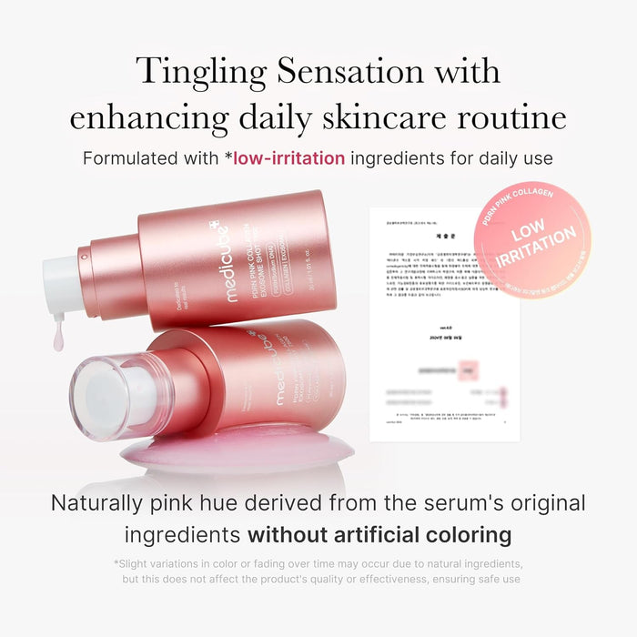Medicube PDRN Pink Collagen Exosome Shot Serum 7500 30ml حقنة إكسوسوم الكولاجين الوردي من ميديكيوب PDRN 7500 - Princess Cosmetics Qatar