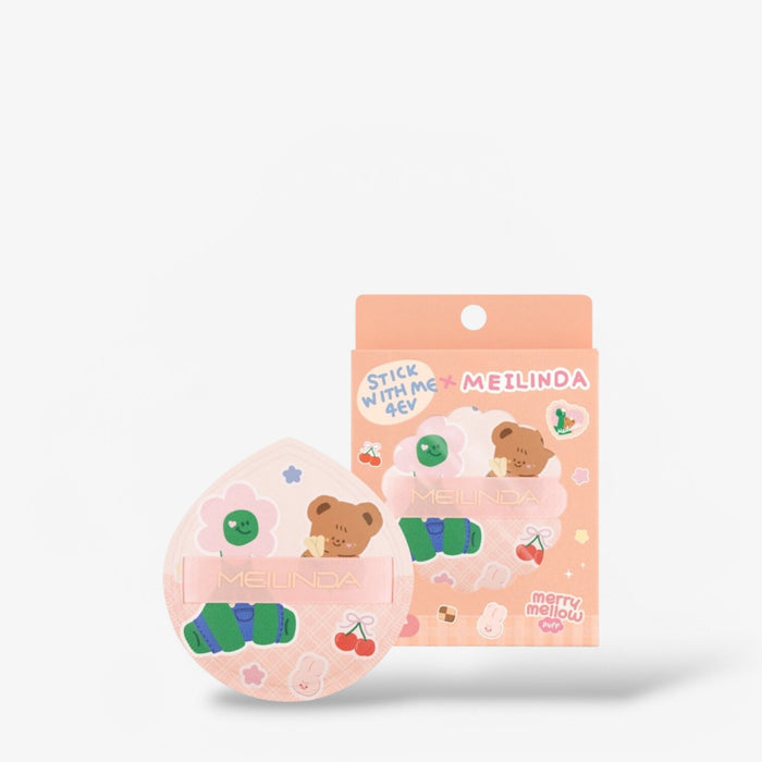 Mei Linda Merry Mellow Puff - Peach مي ليندا ميري ميلو باف - خوخ - Princess Cosmetics Qatar