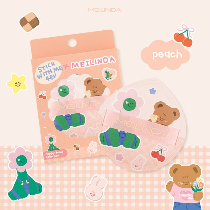 Mei Linda Merry Mellow Puff - Peach مي ليندا ميري ميلو باف - خوخ - Princess Cosmetics Qatar